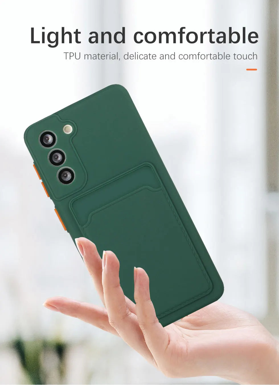 Shockproof Wallet Phone Case with Card Holder for Samsung