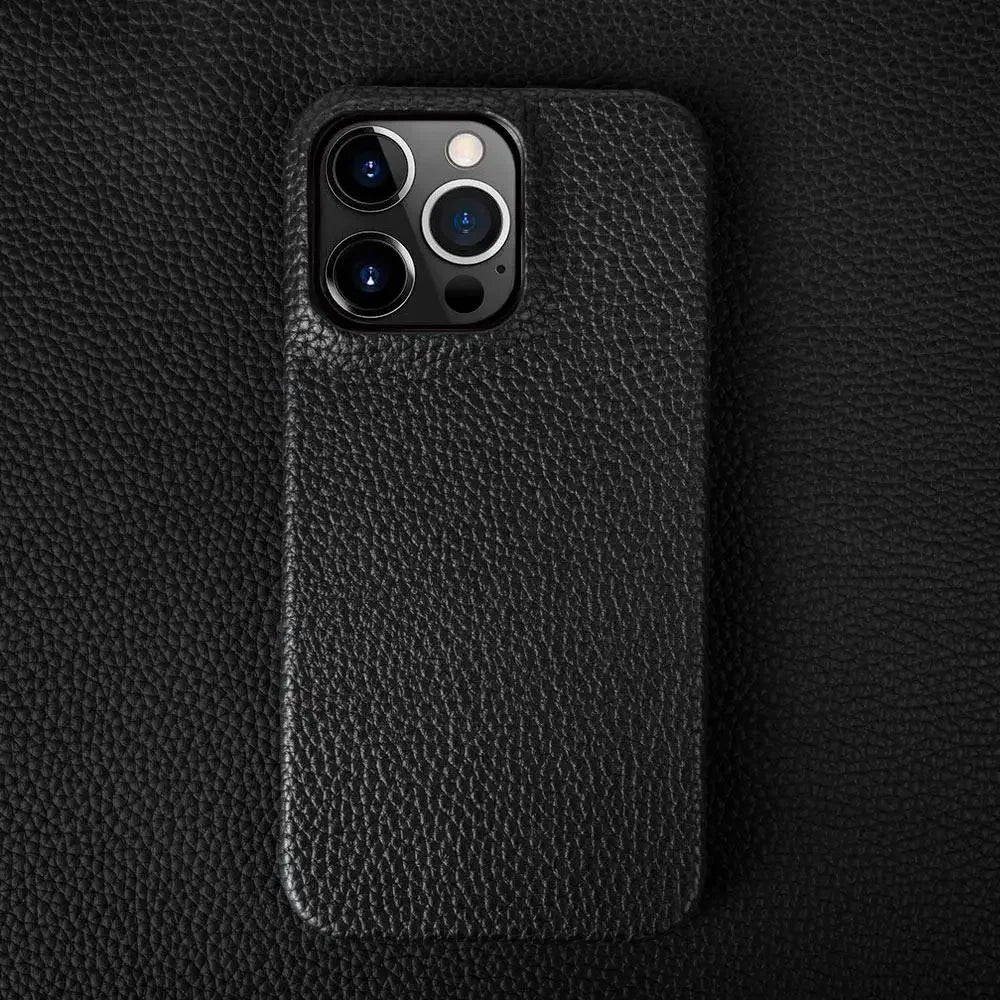 Luxury Genuine Leather Shockproof Case for iPhone