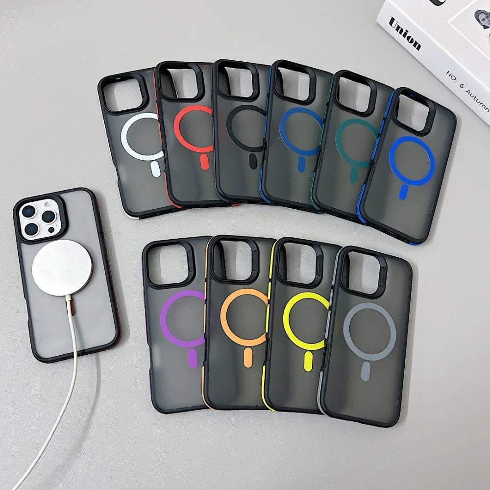 Luxury Magnetic Matte Armor Case for iPhone - CaseifyTrend