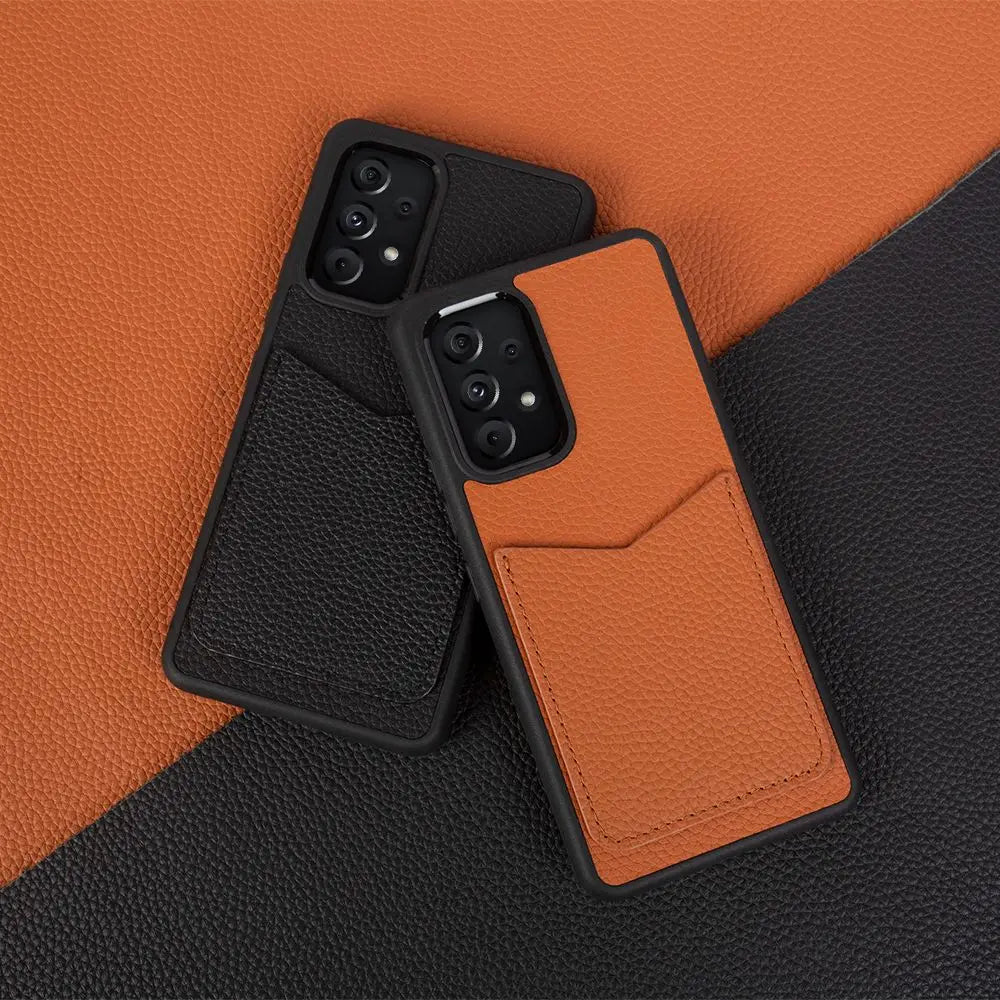 Genuine Leather Card Holder Case for Samsung Galaxy