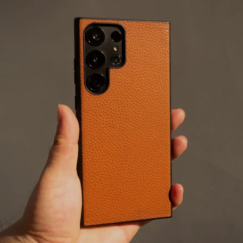 Premium Genuine Leather Case for Samsung Galaxy Phones