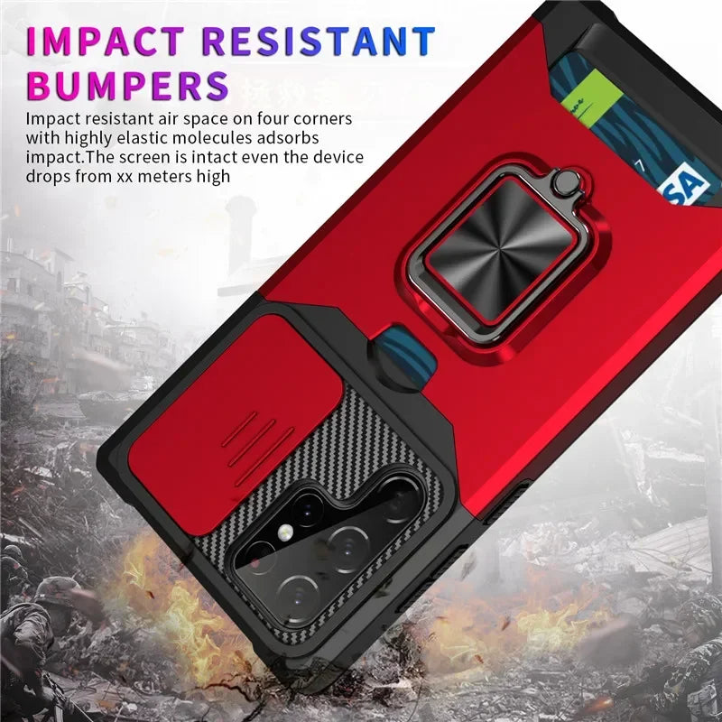 Shockproof Magnetic Holder Case for Samsung Galaxy - CaseifyTrend