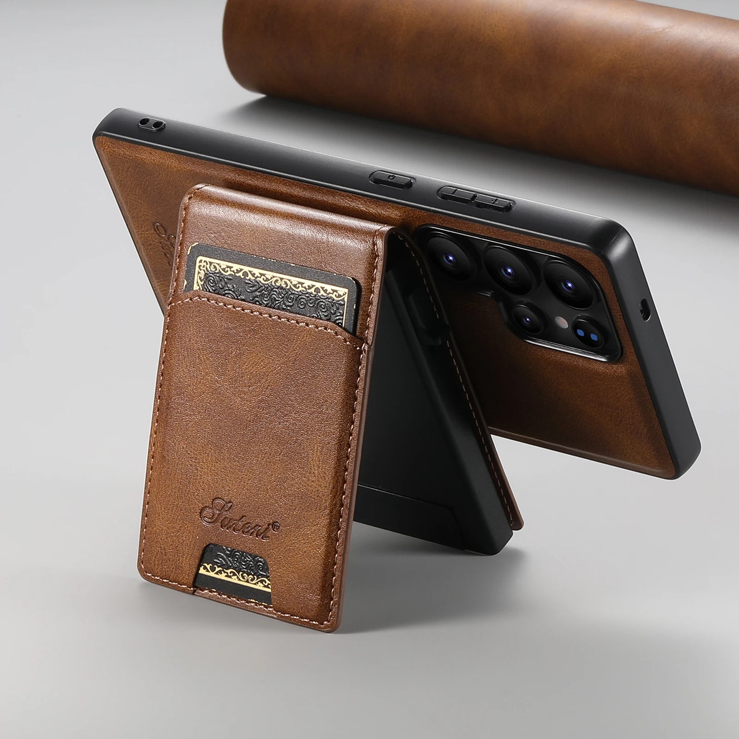 Luxury PU Leather Wallet Phone Case with Card Slot for Samsung