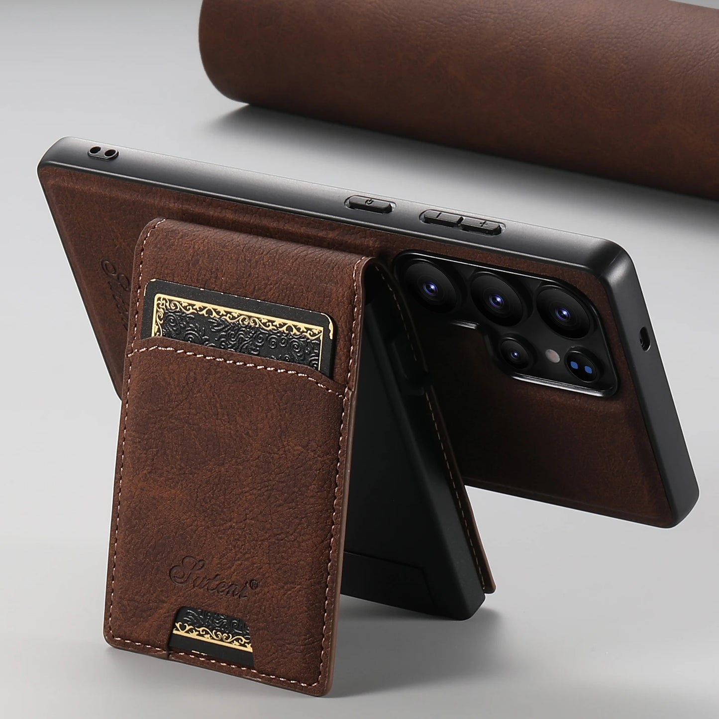 Luxury PU Leather Wallet Phone Case with Card Slot for Samsung