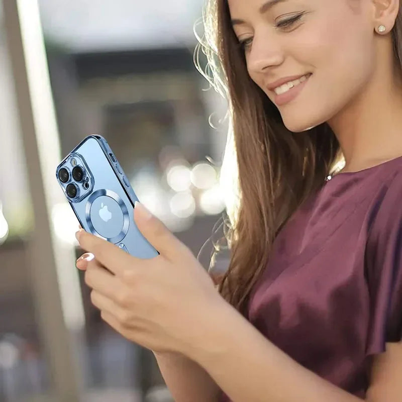 Clear Magnetic iPhone Case with Lens Protection