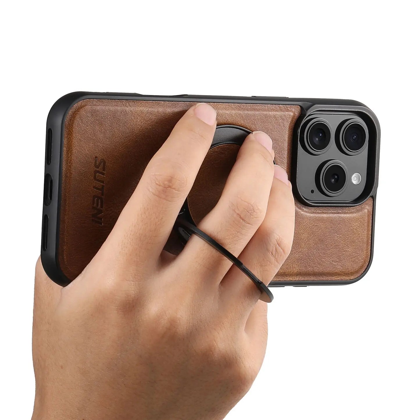 PU Leather Rotating Stand Case for iPhone