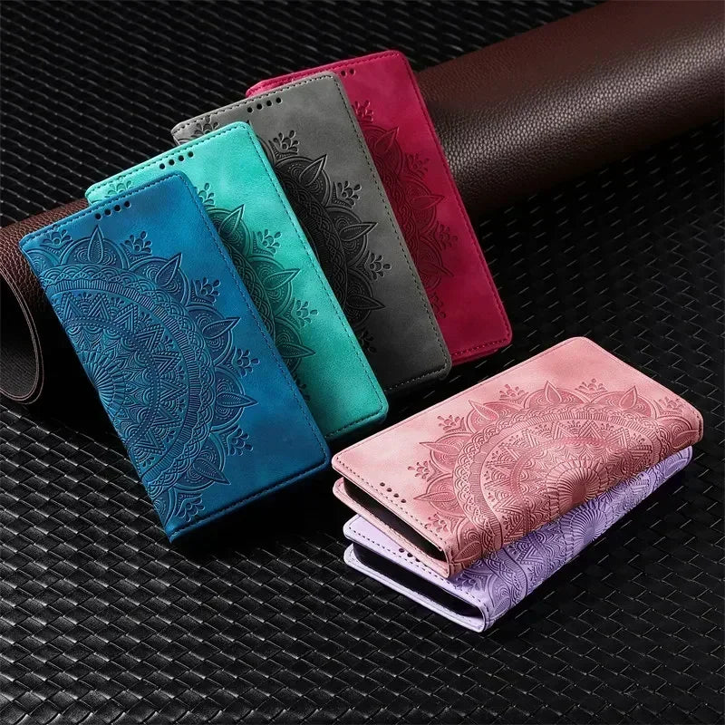 Magnetic Flip Leather Wallet Case for Samsung Galaxy