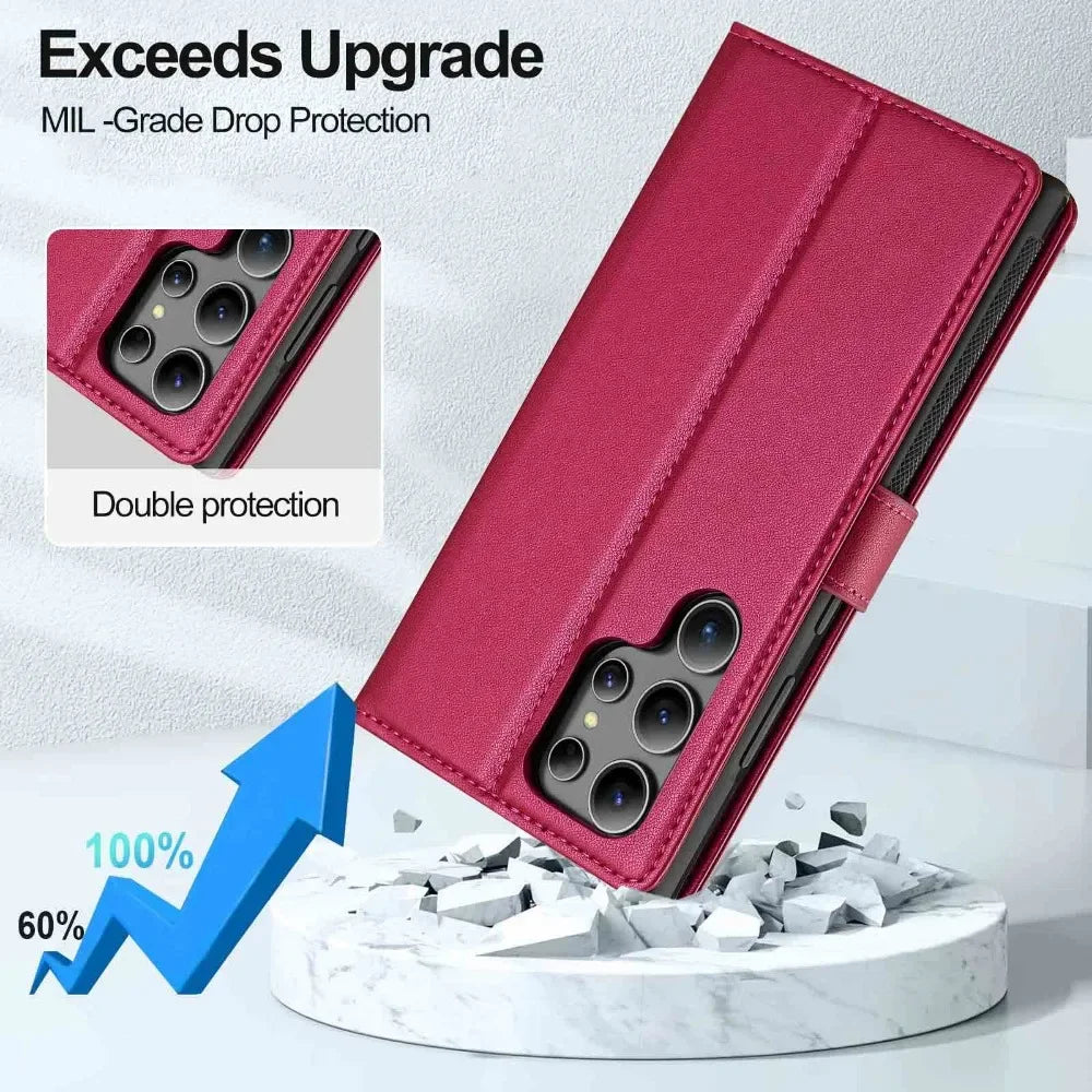 Detachable Wallet Phone Case with Card Holder for Samsung