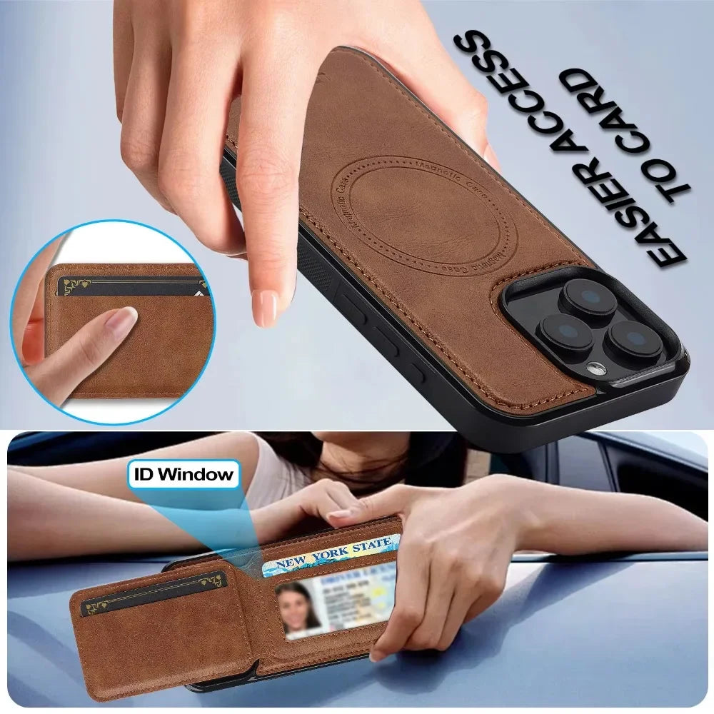 MagSafe Wallet Case with Detachable Card Holder for iPhone