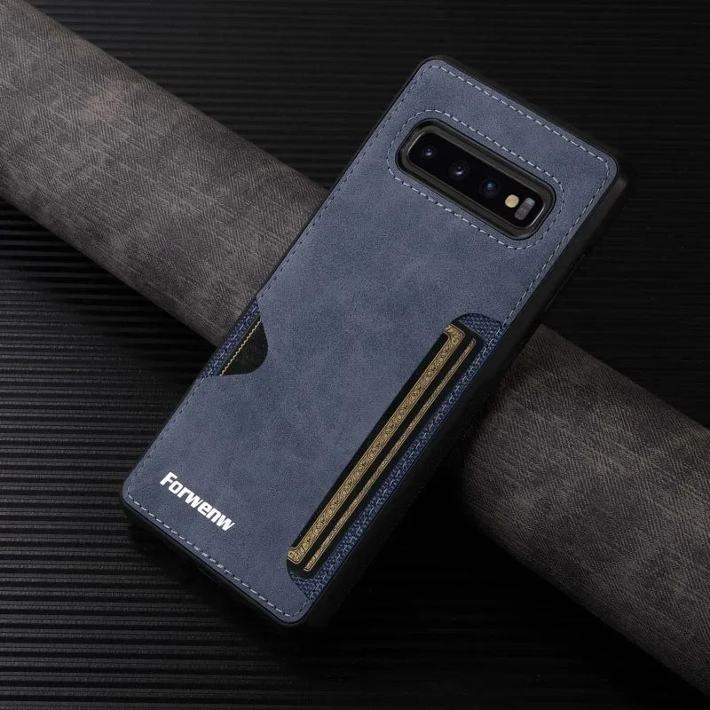 Retro Leather Card Slot Case for Samsung Galaxy Phones