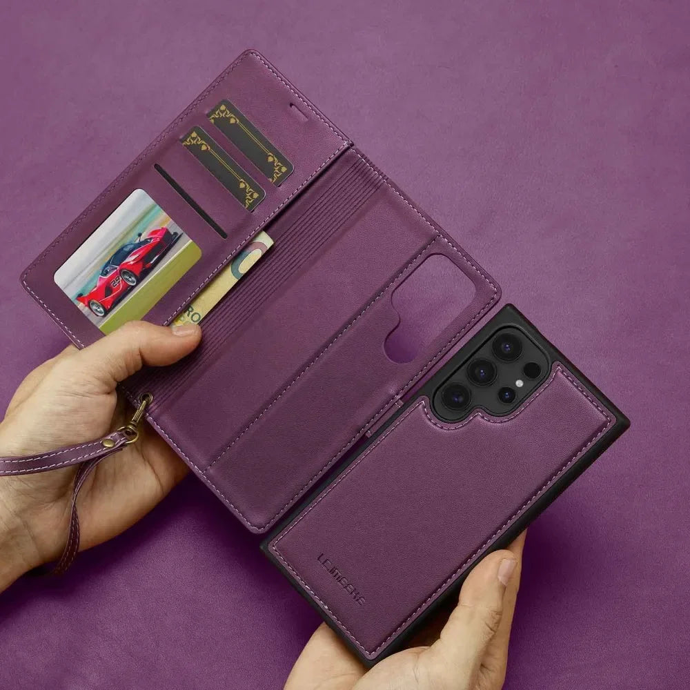 Detachable Wallet Phone Case with Card Holder for Samsung