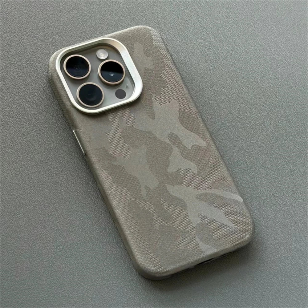 Luxury Camouflage Leather Shockproof Case for iPhone