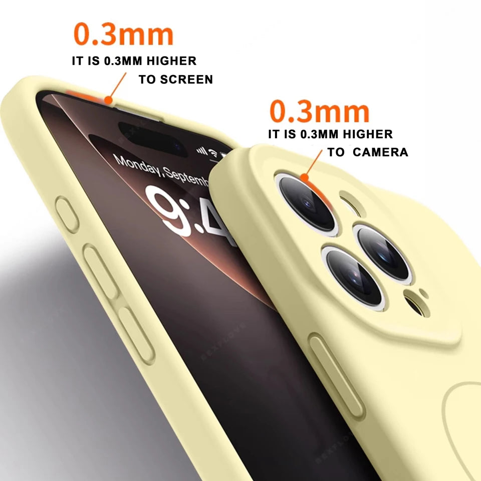 MagSafe Silicone iPhone Case with Adjustable Lanyard Strap