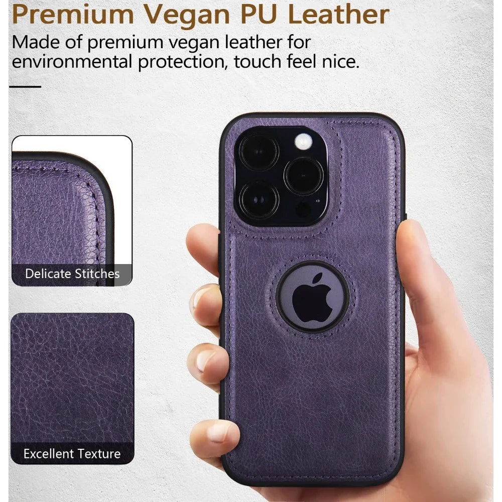 Slim Leather Shockproof Phone Case for iPhone
