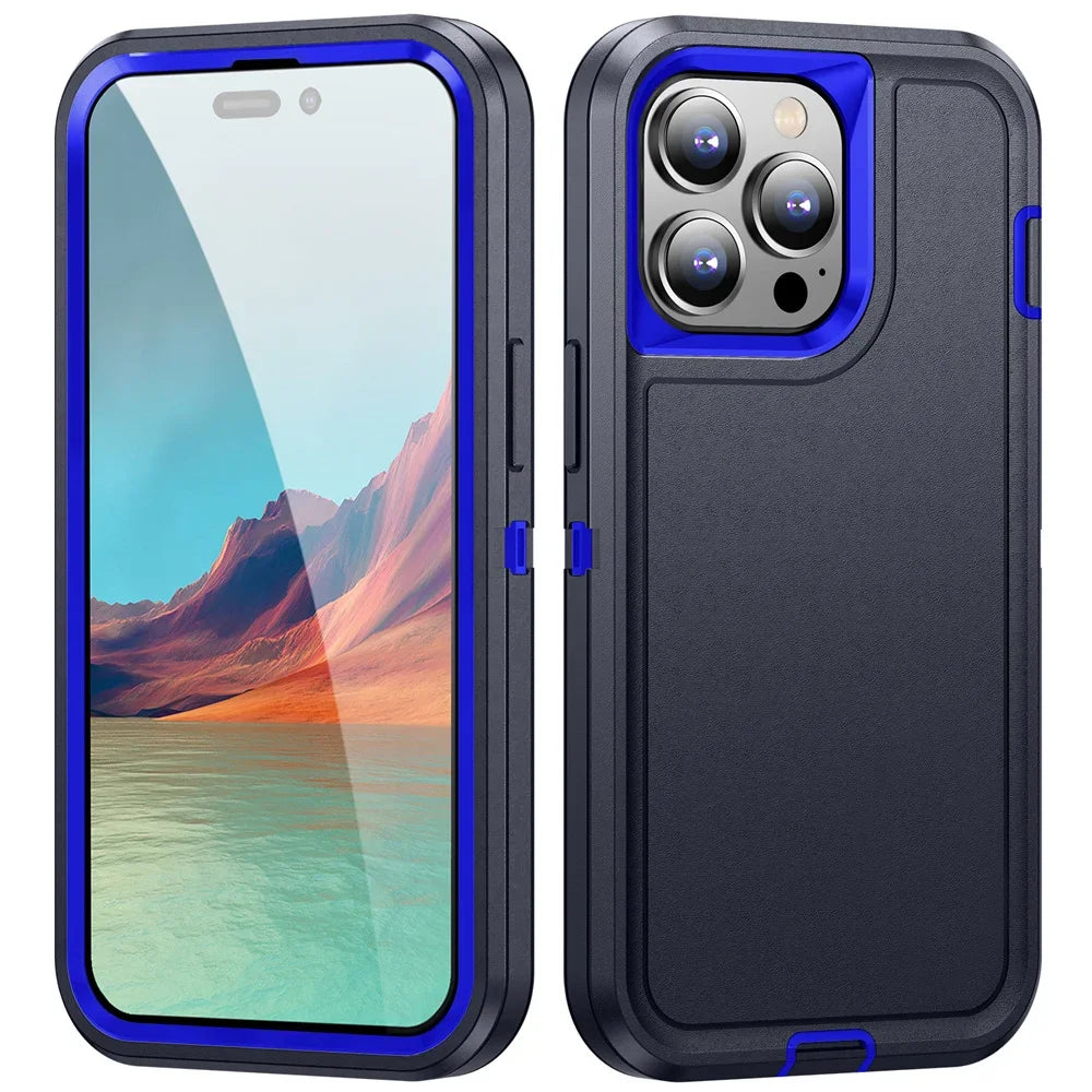 Rugged Shockproof Full Cover Case for iPhone Heavy Duty Protection