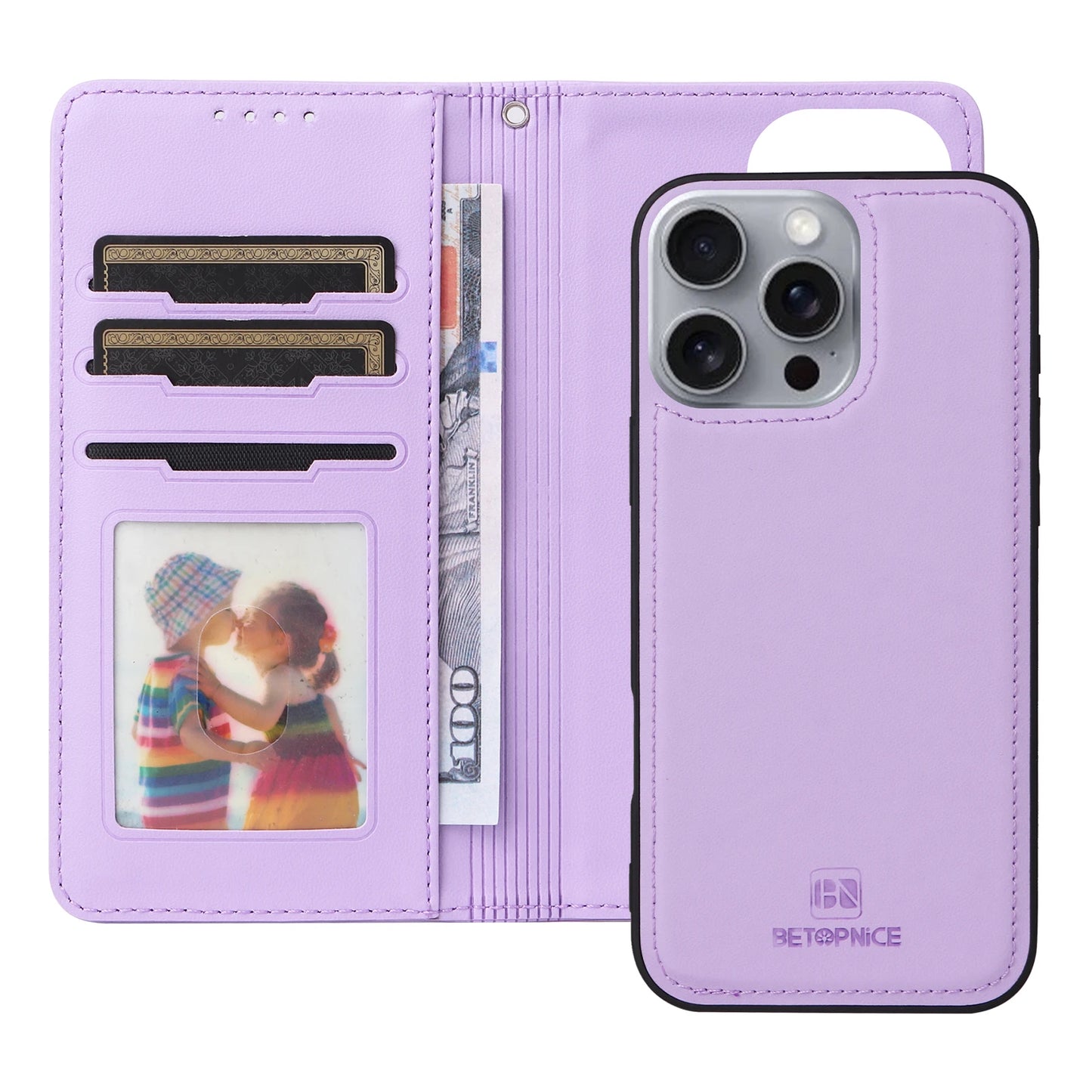 Detachable Magnetic Flip Leather Case for iPhone