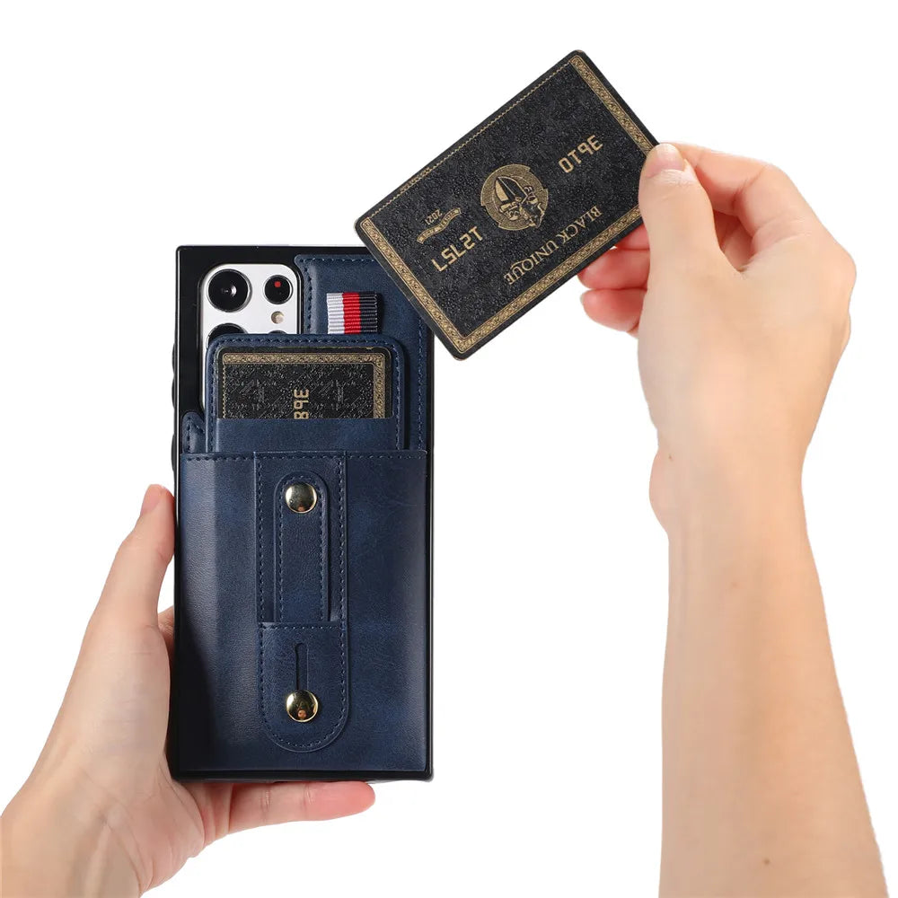 Luxury Leather Wallet Phone Case for Samsung Galaxy
