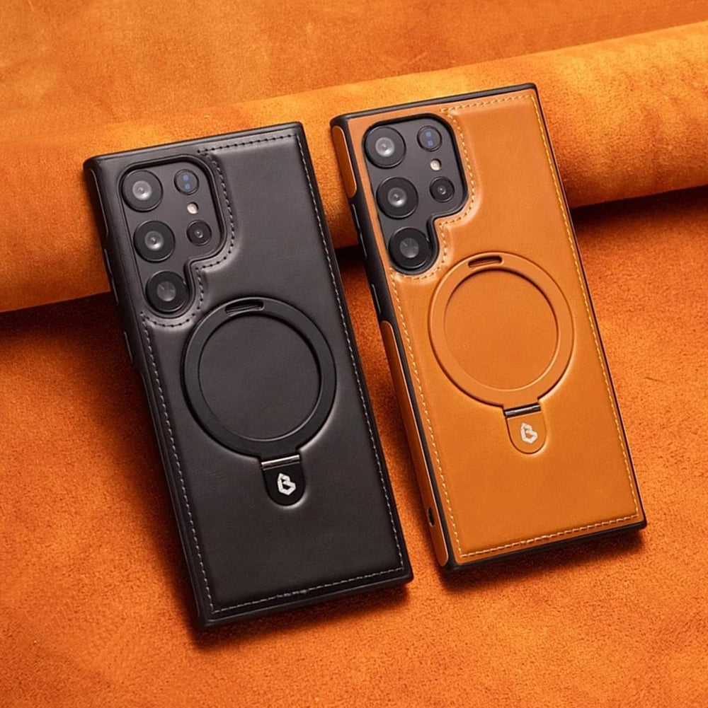 Business Retro Leather Magnetic Case for Samsung Galaxy - CaseifyTrend
