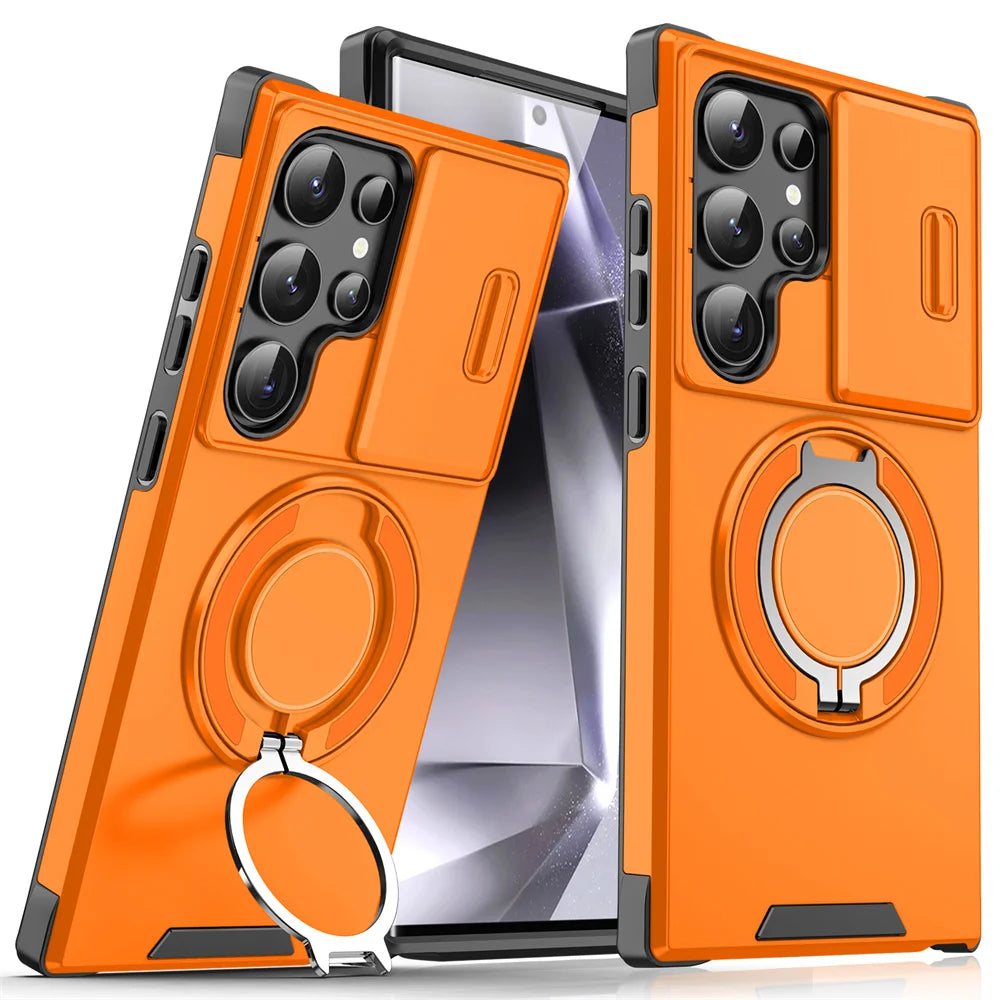 Slide Camera Protection Magnetic Stand Case for Samsung - CaseifyTrend