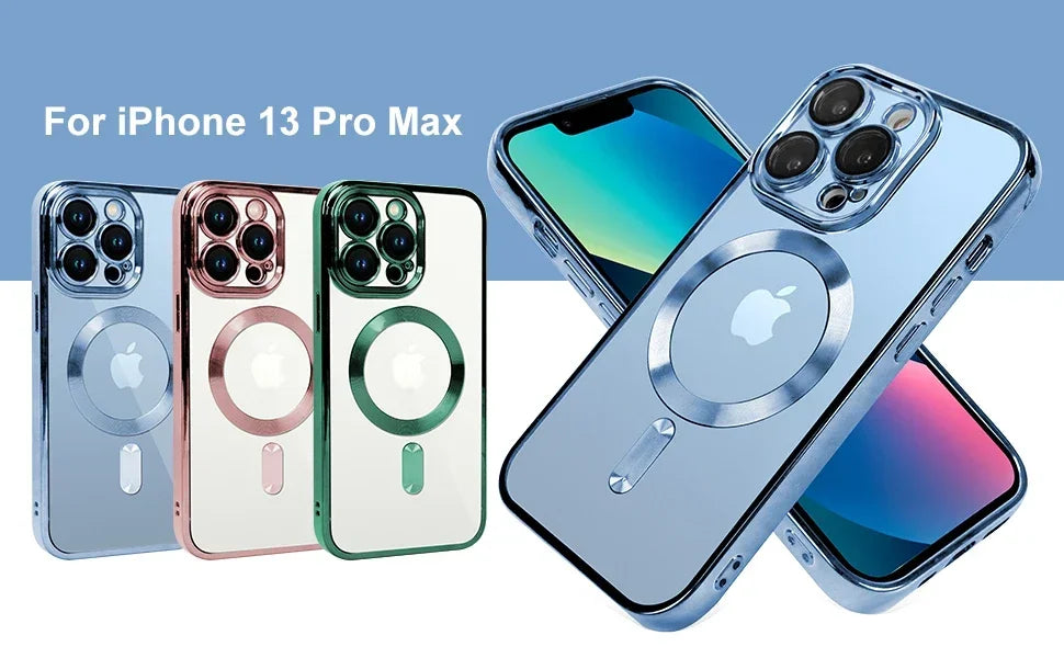 Clear Magnetic iPhone Case with Lens Protection