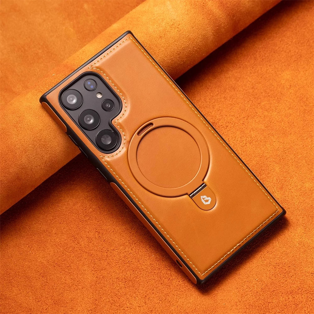 Business Retro Leather Magnetic Case for Samsung Galaxy - CaseifyTrend