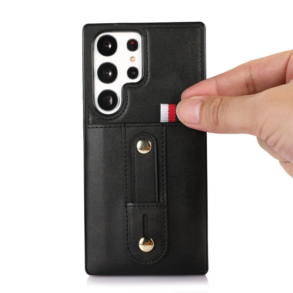 Luxury Leather Wallet Phone Case for Samsung Galaxy