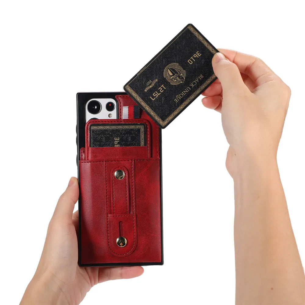 Luxury Leather Wallet Phone Case for Samsung Galaxy