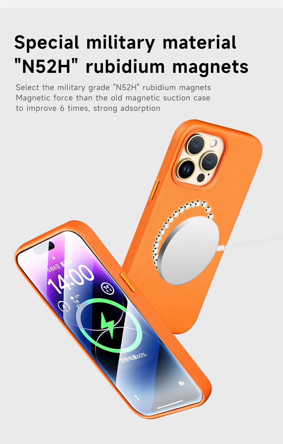 Official MagSafe Leather Case for iPhone