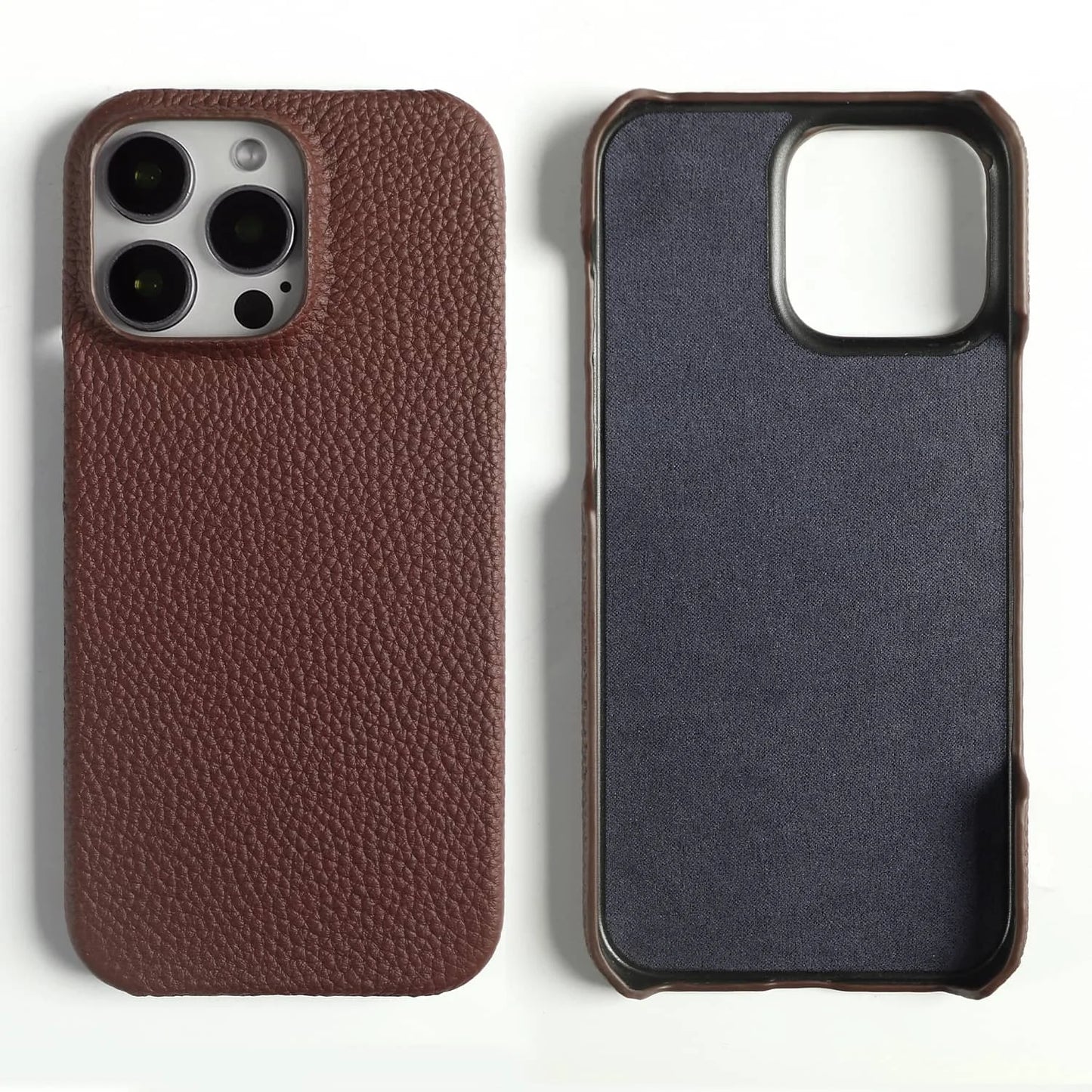Luxury Genuine Leather Shockproof Case for iPhone
