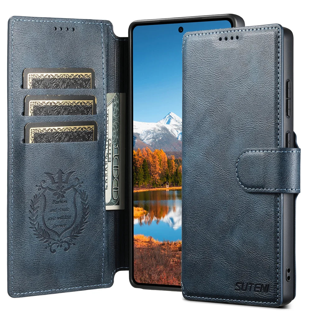Detachable Magnetic Leather Wallet Phone Case for Samsung