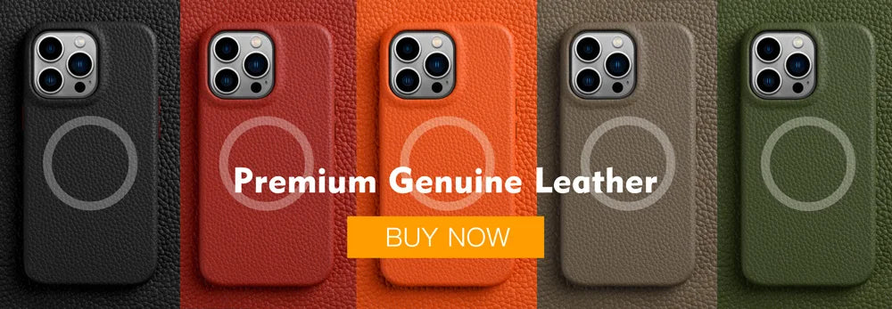 Premium Leather Case for iPhone Luxury Back Cover