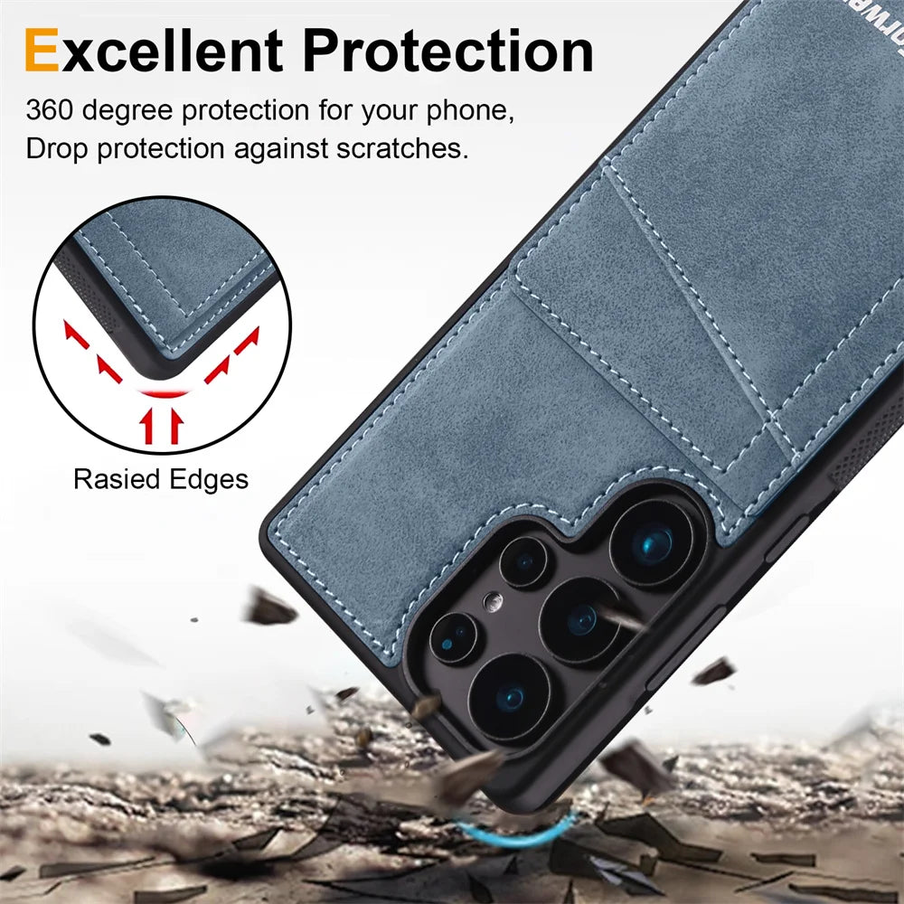 Luxury Leather Phone Case Cover for Samsung Galaxy Series