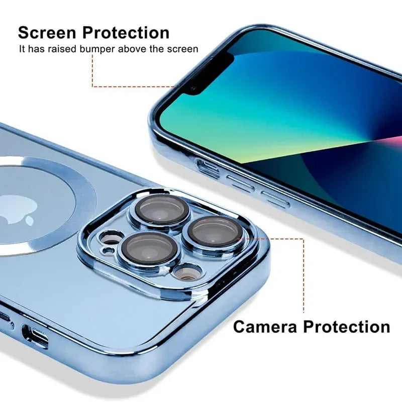 Clear Magnetic iPhone Case with Lens Protection