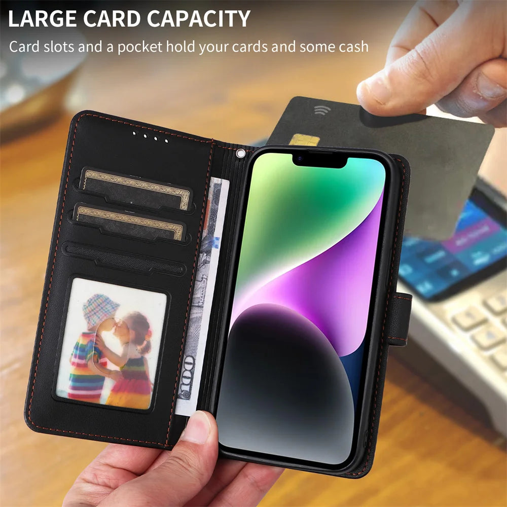 Detachable Magnetic Flip Leather Case for iPhone