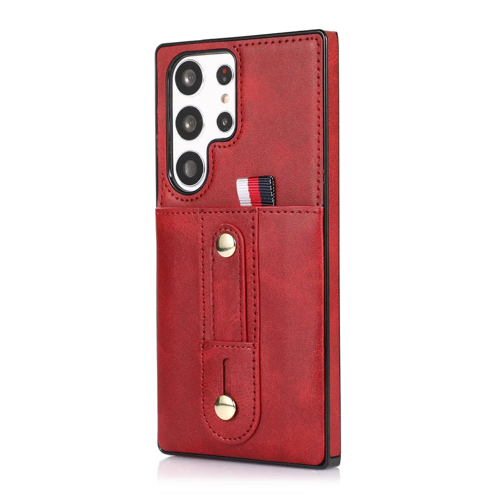 Luxury Leather Wallet Phone Case for Samsung Galaxy
