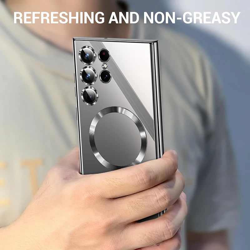 Electroplate Magnetic Case for MagSafe for Samsung Galaxy