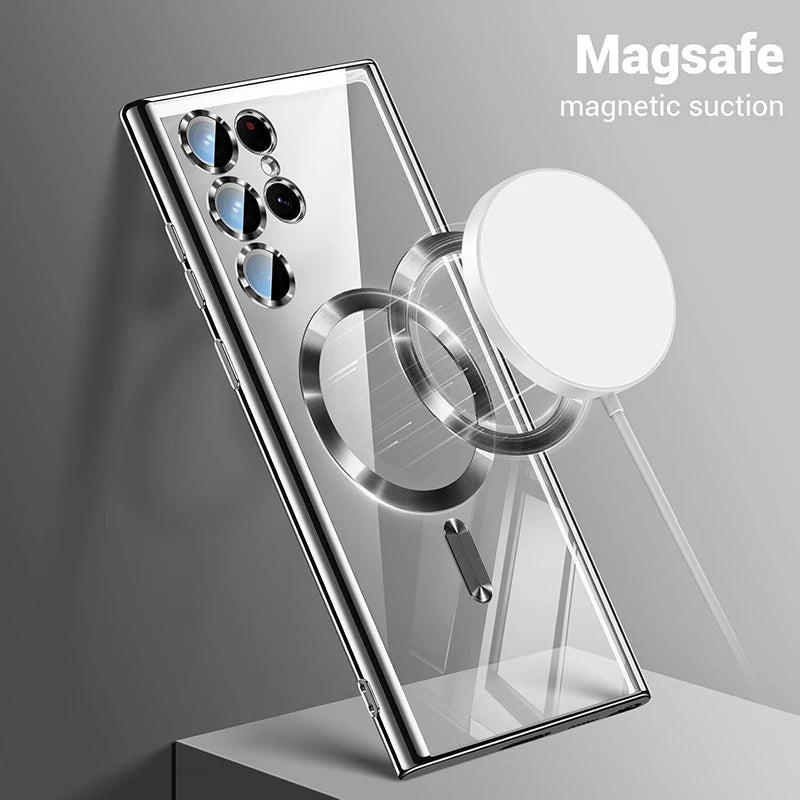 Electroplate Magnetic Case for MagSafe for Samsung Galaxy
