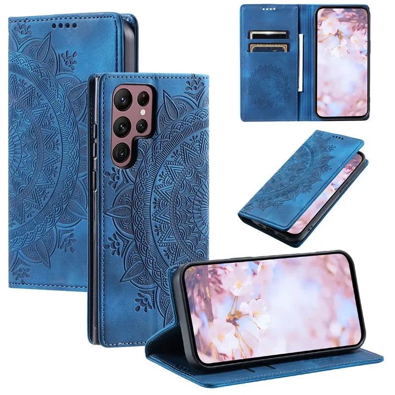 Magnetic Flip Leather Wallet Case for Samsung Galaxy