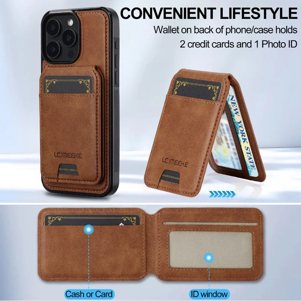 MagSafe Wallet Case with Detachable Card Holder for iPhone
