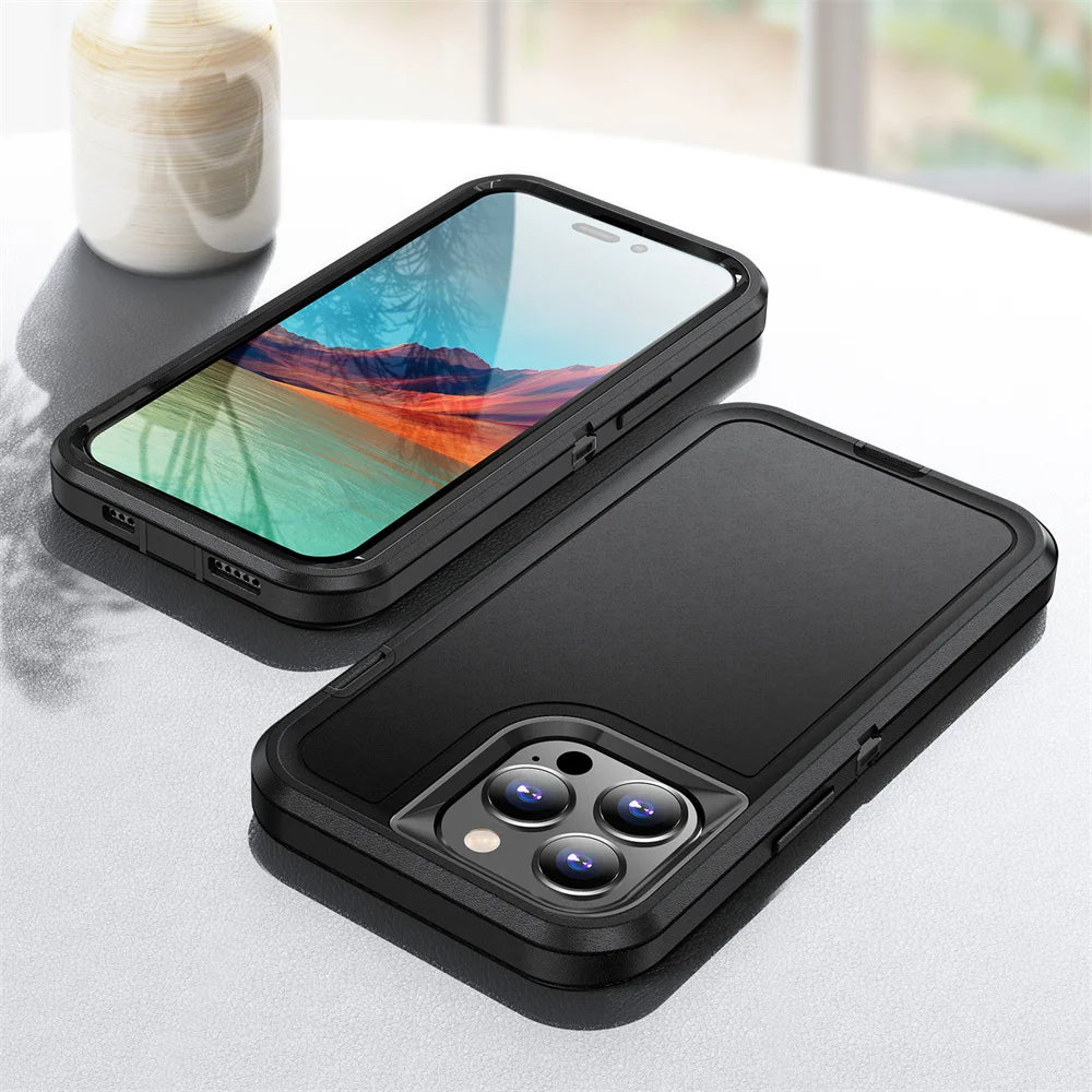 Rugged Shockproof Full Cover Case for iPhone Heavy Duty Protection