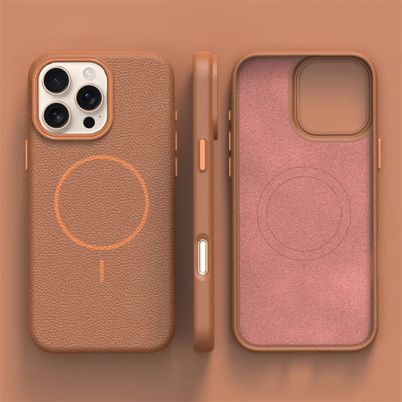 Ultrathin MagSafe iPhone Case with Lichee Texture