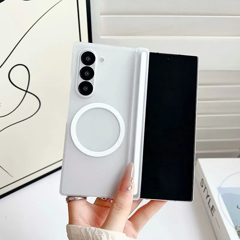 Magsafe Matte Magnetic Case with Hinge Protection for Galaxy Z Fold