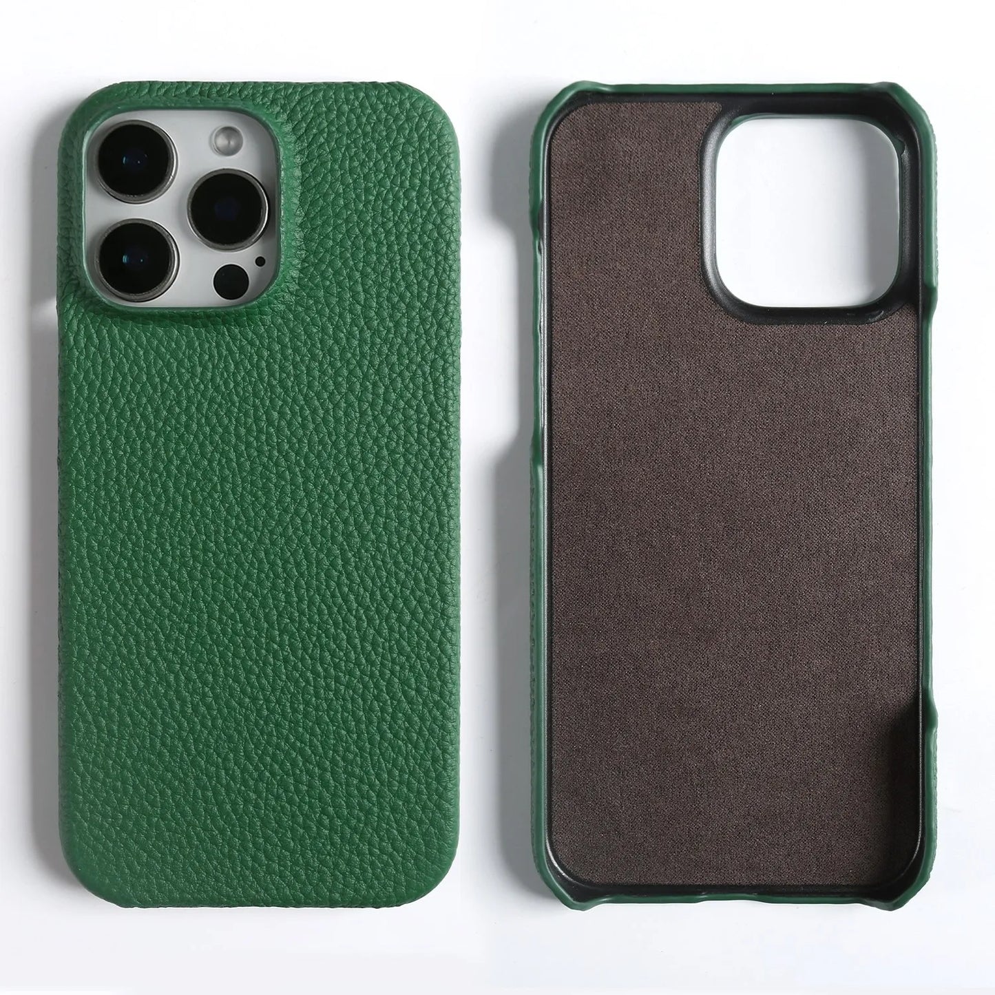 Luxury Genuine Leather Shockproof Case for iPhone