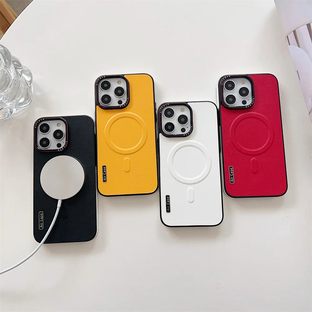 Luxury Leather MagSafe Case for iPhone - CaseifyTrend