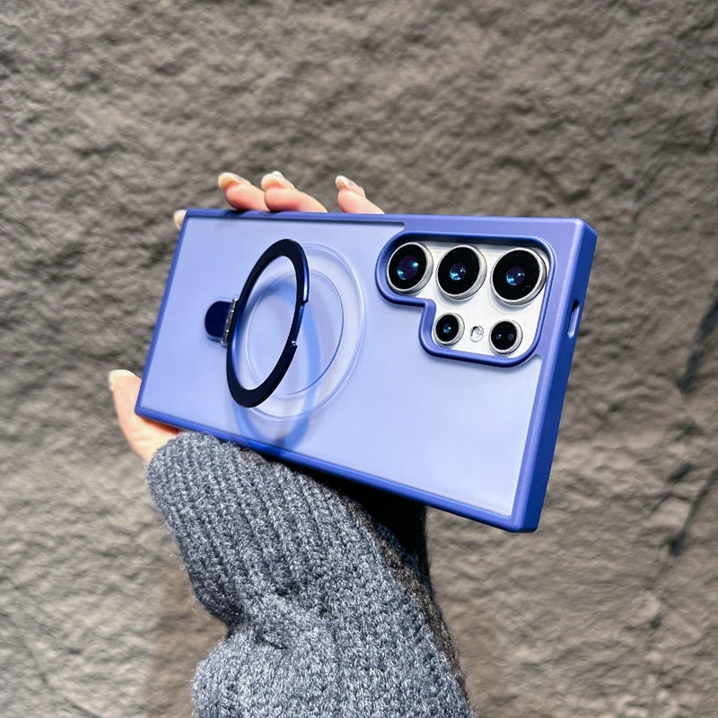 Luxury Rotate Grip Stand Magnetic Case for Samsung Galaxy