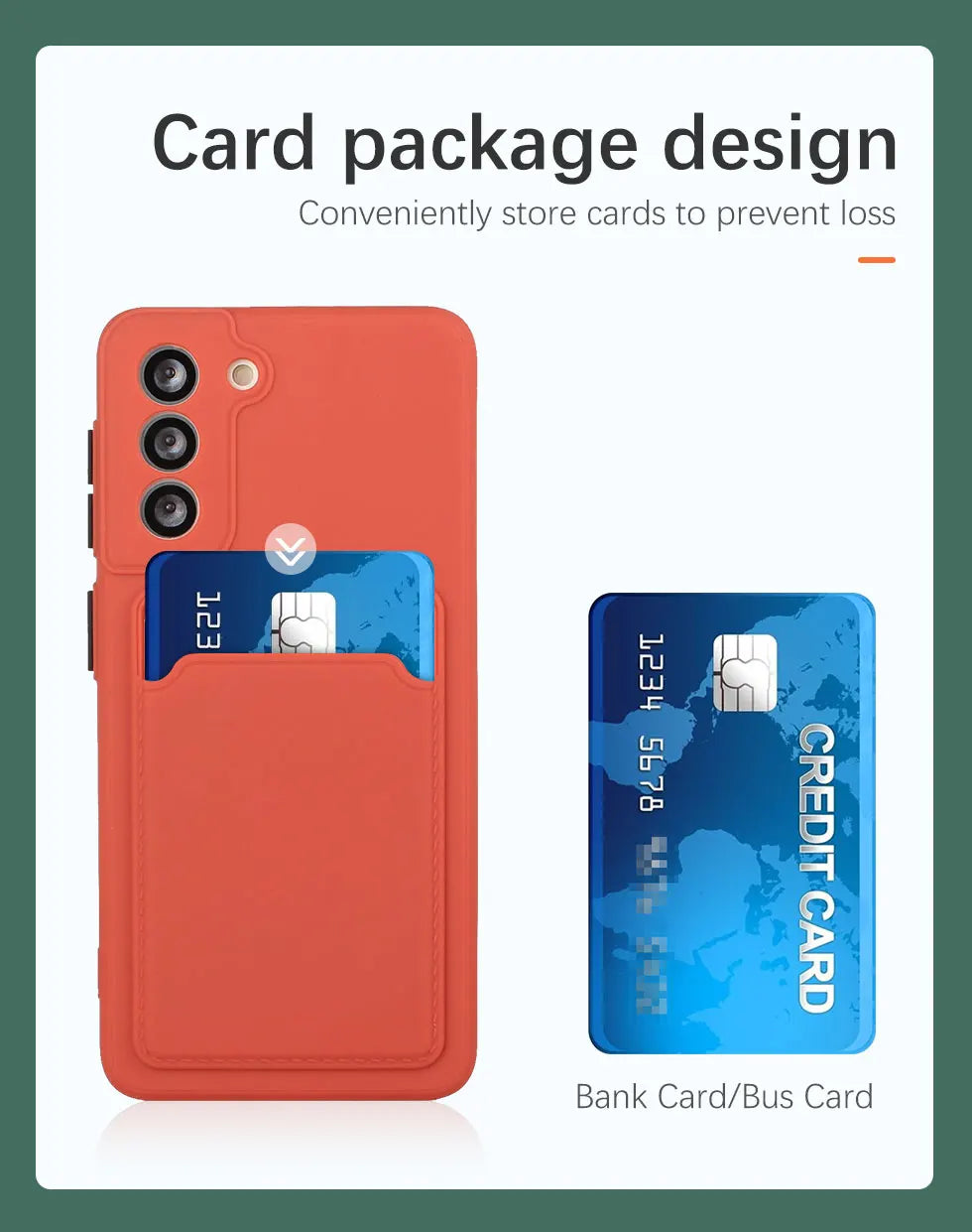 Shockproof Wallet Phone Case with Card Holder for Samsung