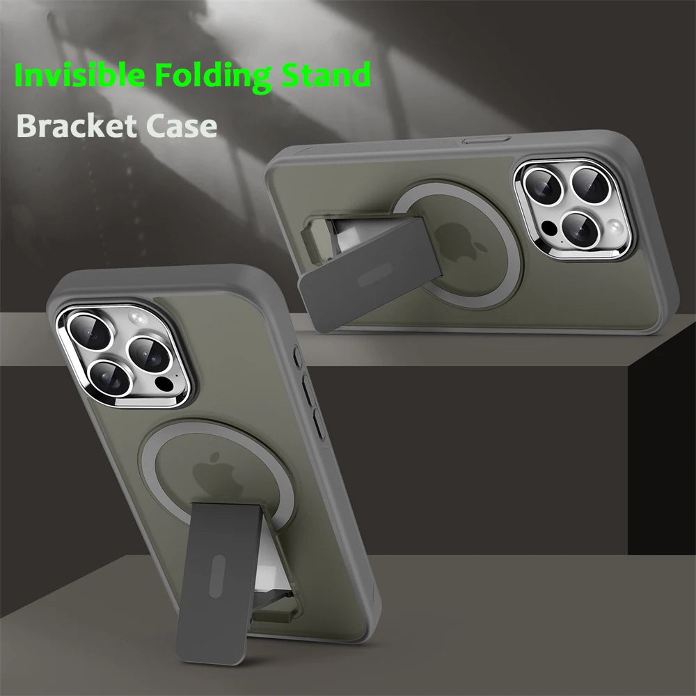 Luxury Magsafe Folding Stand Case for iPhone