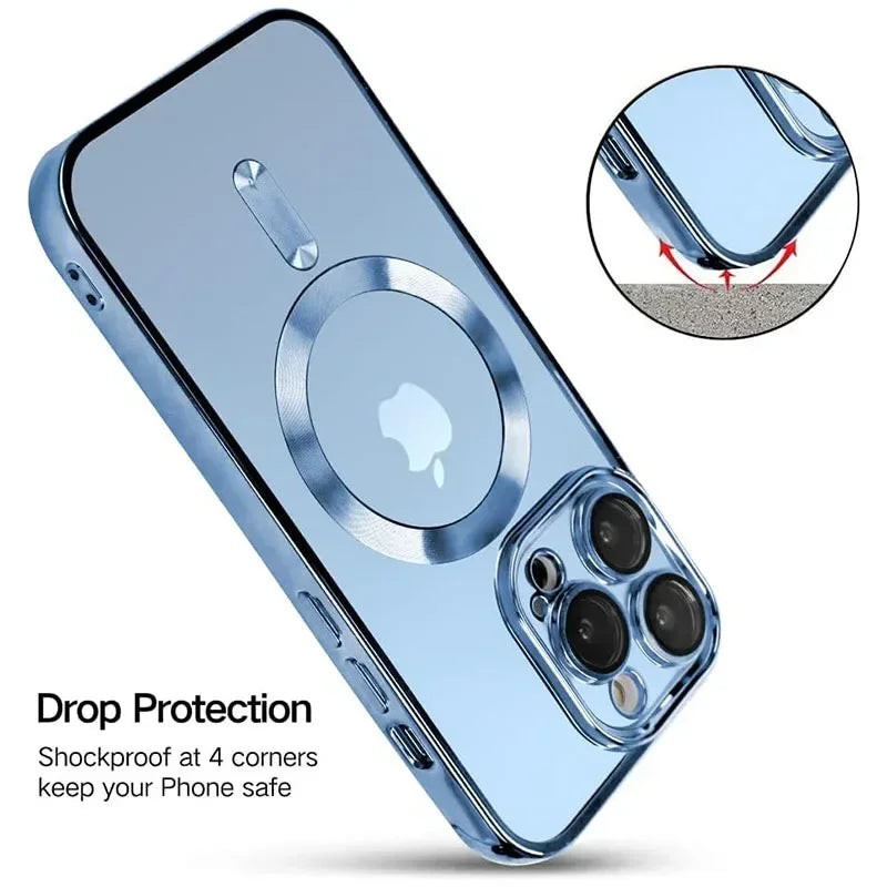 Clear Magnetic iPhone Case with Lens Protection