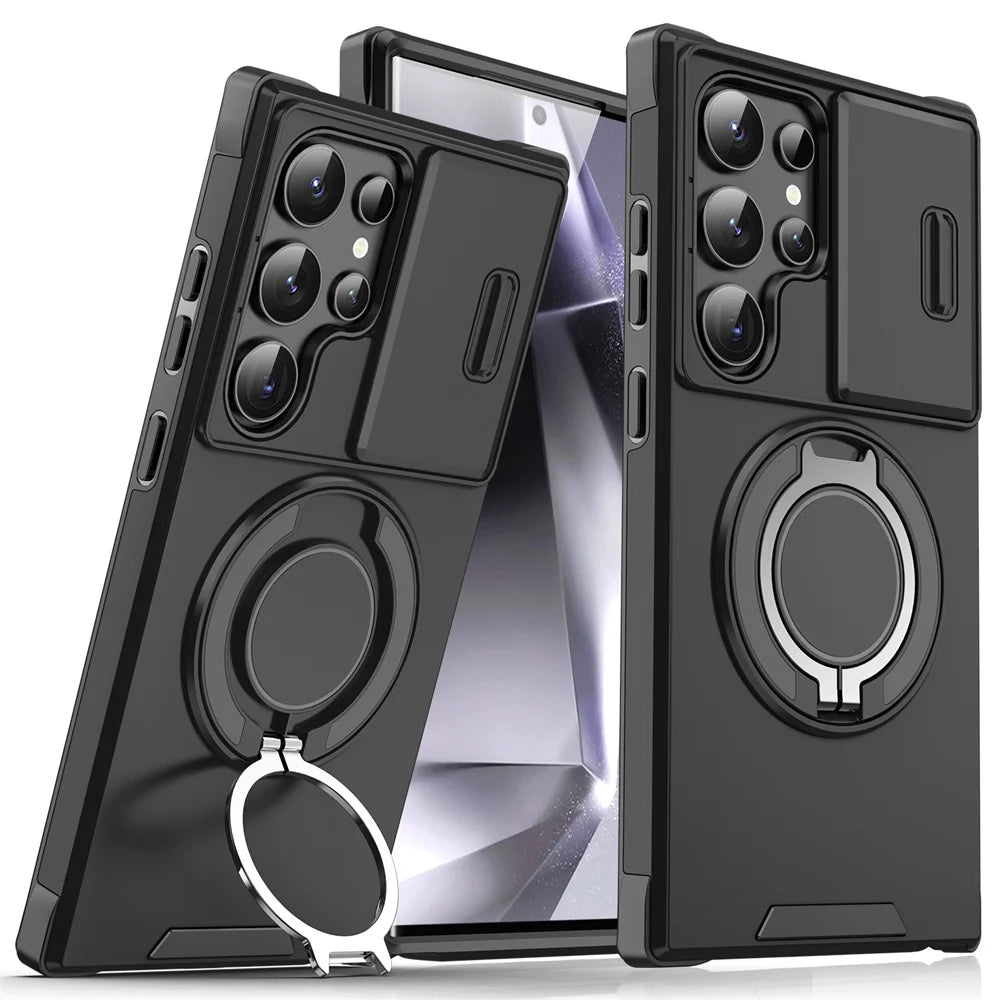 Slide Camera Protection Magnetic Stand Case for Samsung - CaseifyTrend