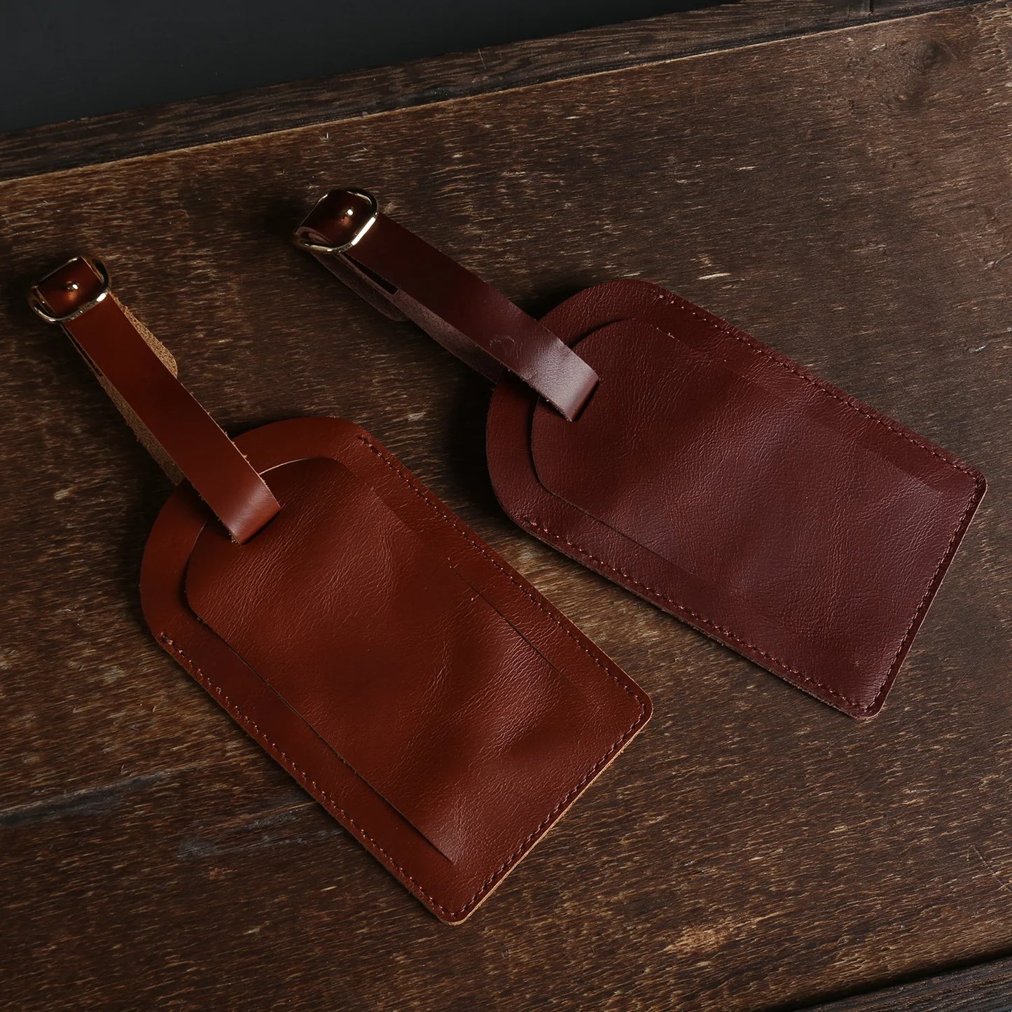 Luxury Leather iPhone Case with Luggage Tag Vintage Style